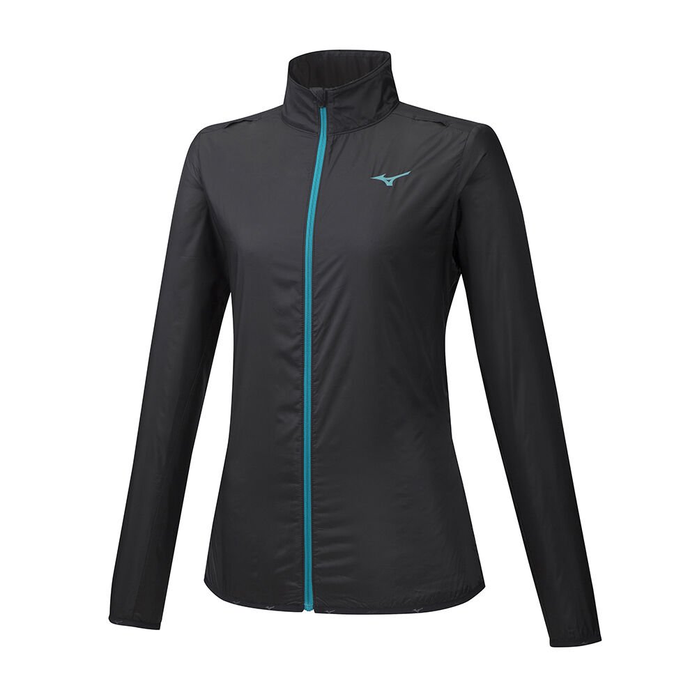 Mizuno Women's Jackets Hineri Pouch Black - NGOEBKH-82